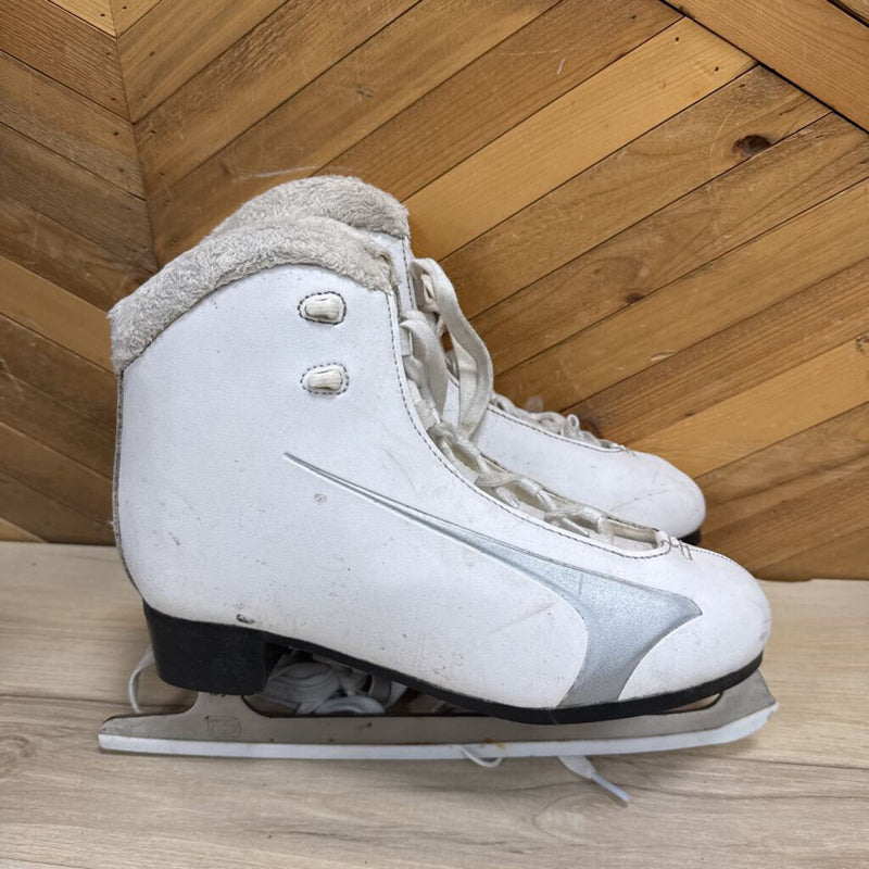 Windwell Figure Skates : White-unisex-9