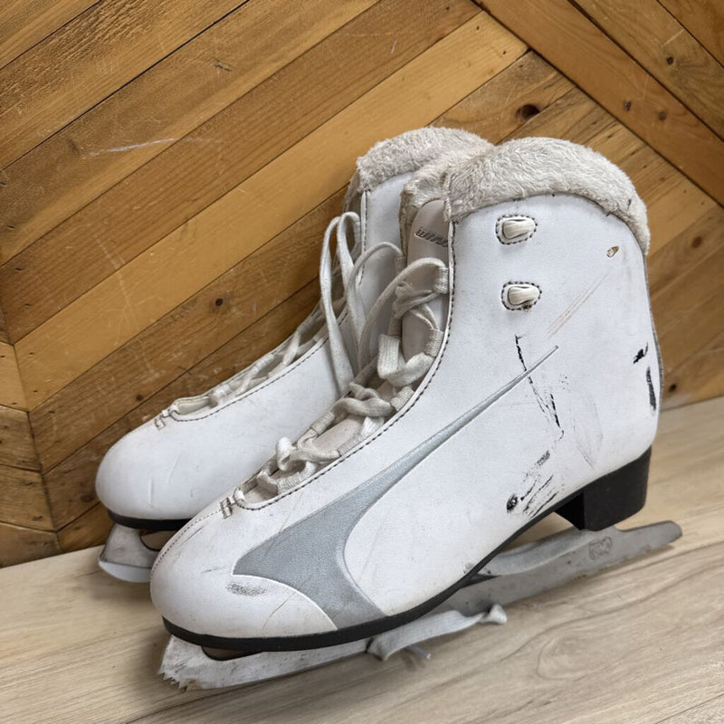Windwell Figure Skates : White-unisex-9
