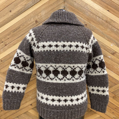 Tuak - Knit Sweater : Brown/White-unisex-