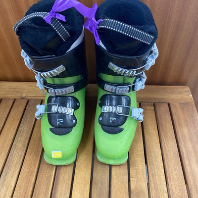 Salomon - Kid's T3 Downhill Ski Boots - MSRP $180: Green/Black-children-22/22.5