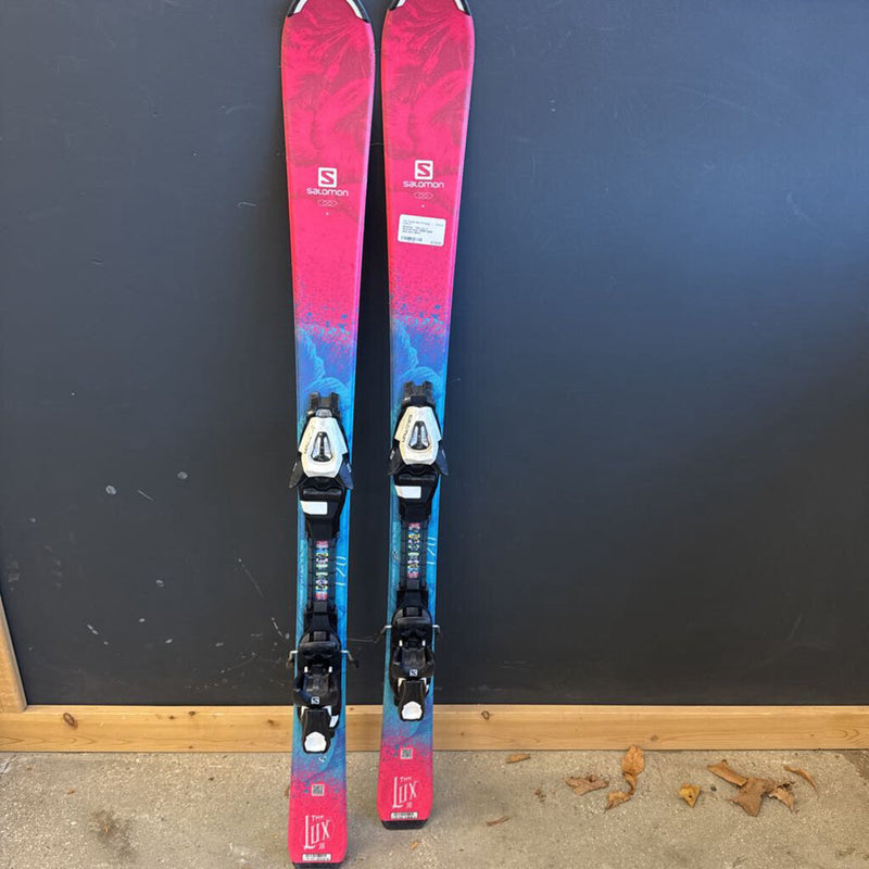 Salomon- The Lux Jr Downhill Skis- MSRP $300: blue, pink-children-120cm