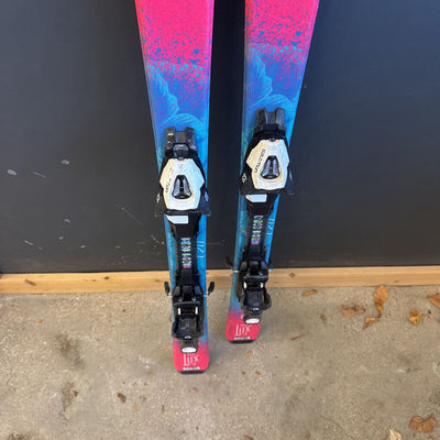Salomon- The Lux Jr Downhill Skis- MSRP $300: blue, pink-children-120cm