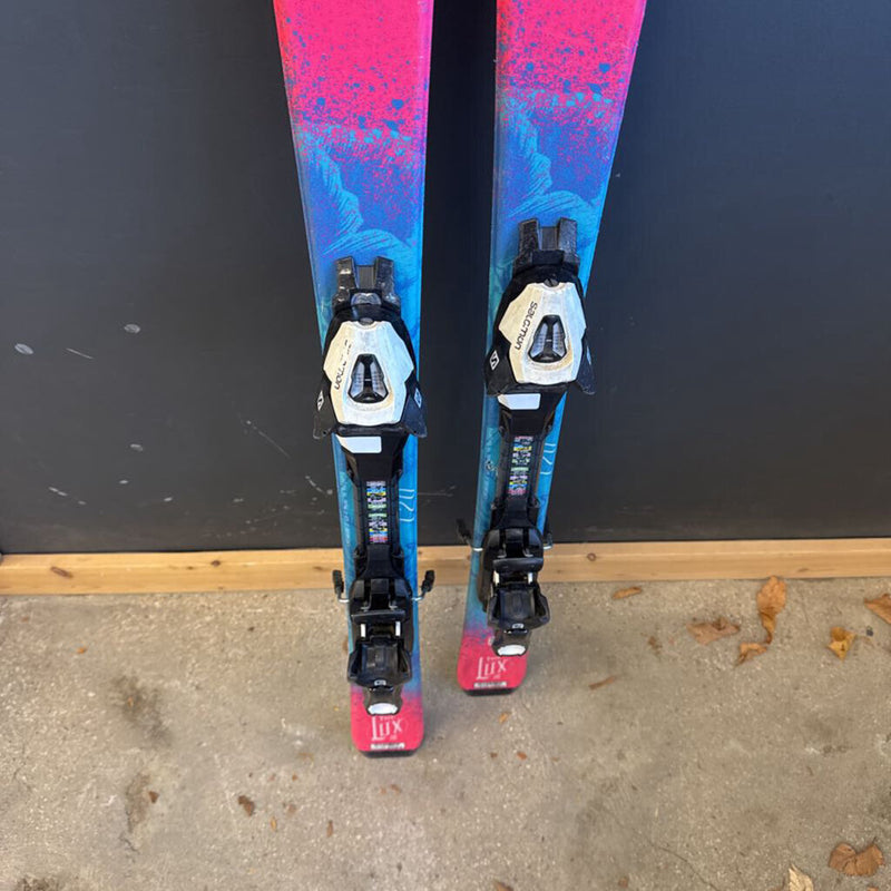 Salomon- The Lux Jr Downhill Skis- MSRP $300: blue, pink-children-120cm