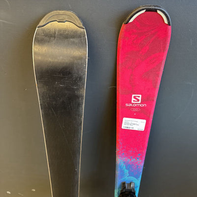 Salomon- The Lux Jr Downhill Skis- MSRP $300: blue, pink-children-120cm