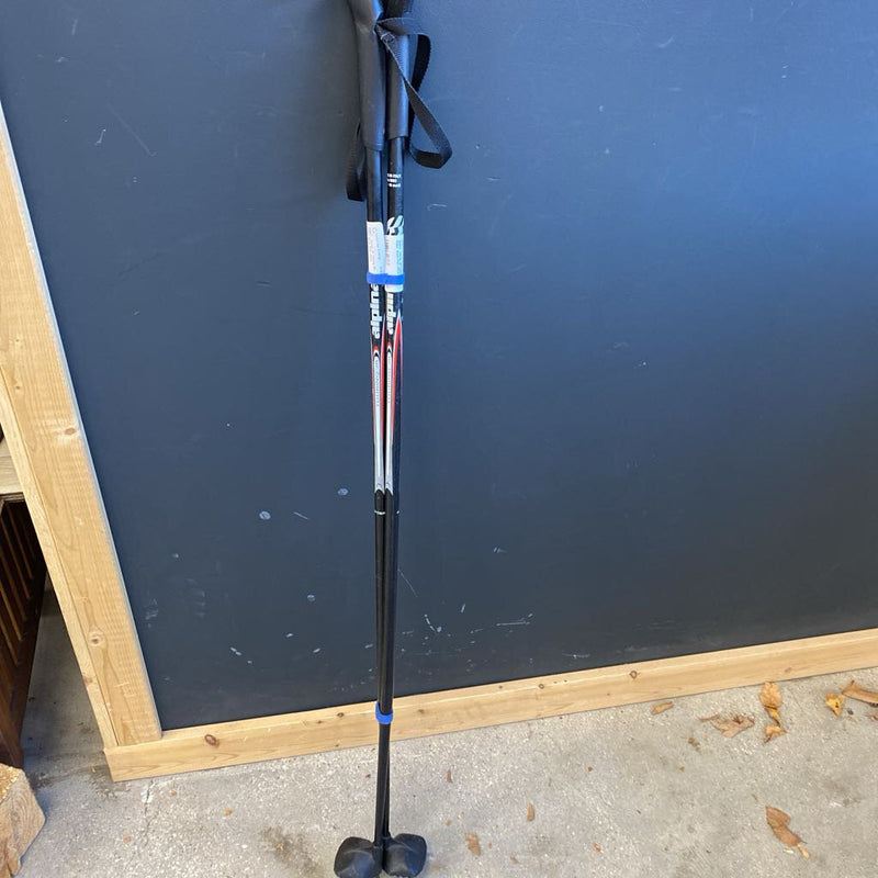 Alpina - Nordic JR Touring Ski Poles : Black Red --115cm