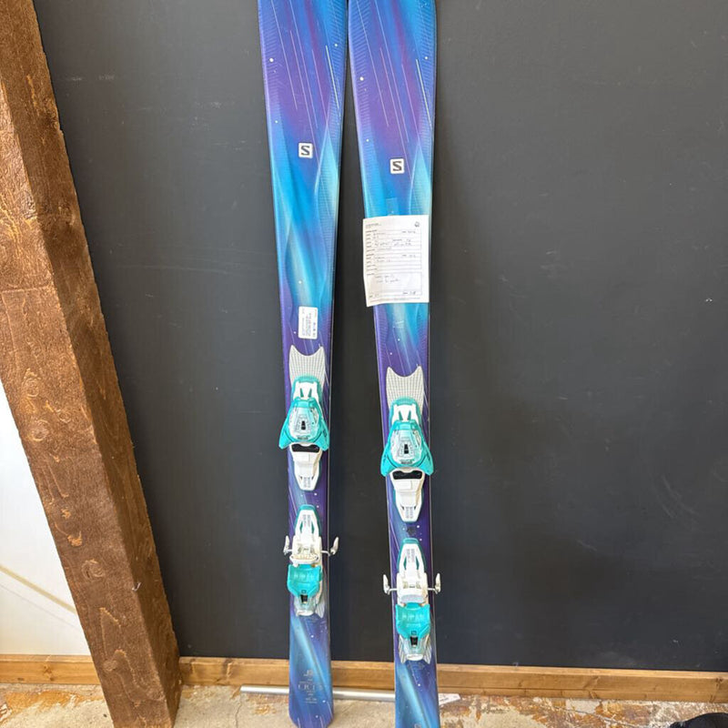Salomon Iris Downhill Skis with Salomon Lithium 10 Bindings MSRP $800 : Blue--161