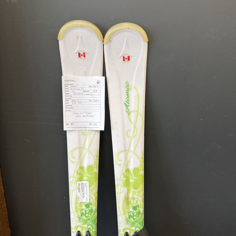 Atomic Balanze 3:1 Downhill Skis with Bindings MSRP $800: White/Green--141