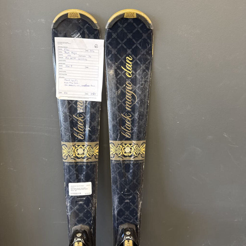 Elan Black Magic Downhill Skis with Bikdings MSRP $810: Black --146