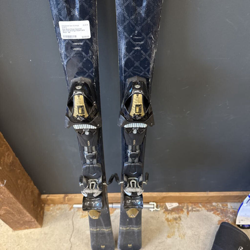 Elan Black Magic Downhill Skis with Bikdings MSRP $810: Black --146