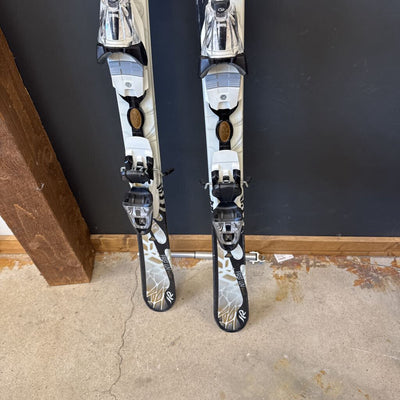 K2 T NINE Downhill Skis with Marker Bindings MSRP $: white/gold/black--156