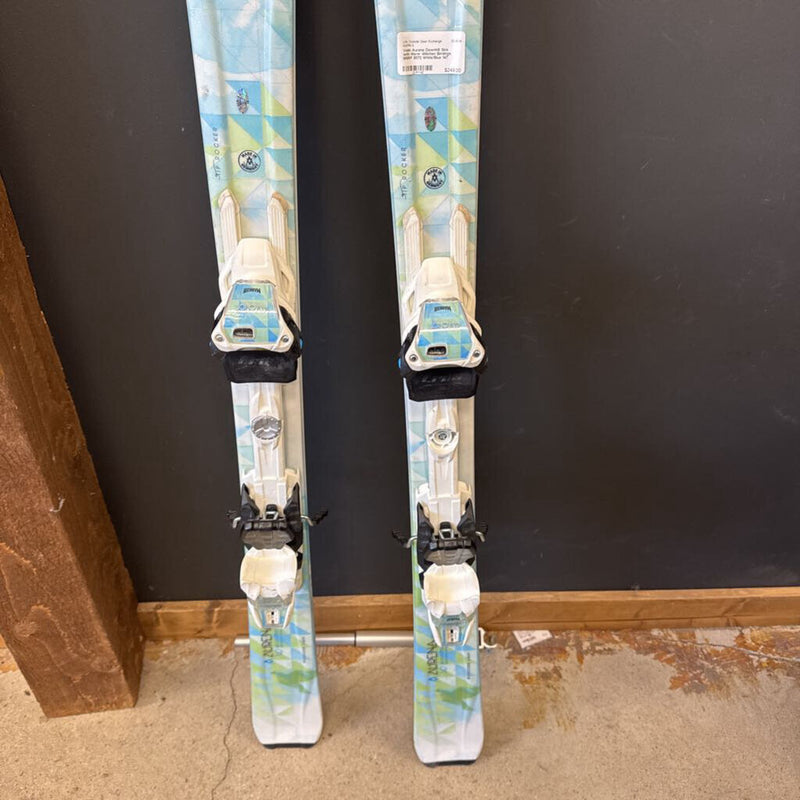 Volkl Aurena Downhill Skis with Marer 4Motion Bindings MSRP $570: White/Blue--147