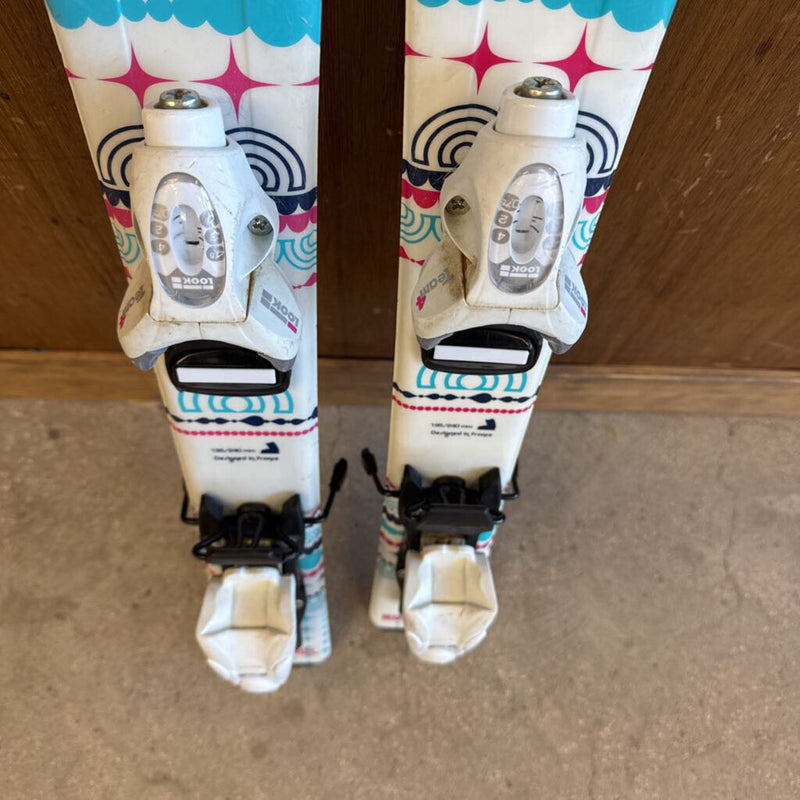 Rossignol - Kids Terrain 68 Downhill Skis - Look Team4 Bindings - MSRP $180: White/Blue/Pink--68cm