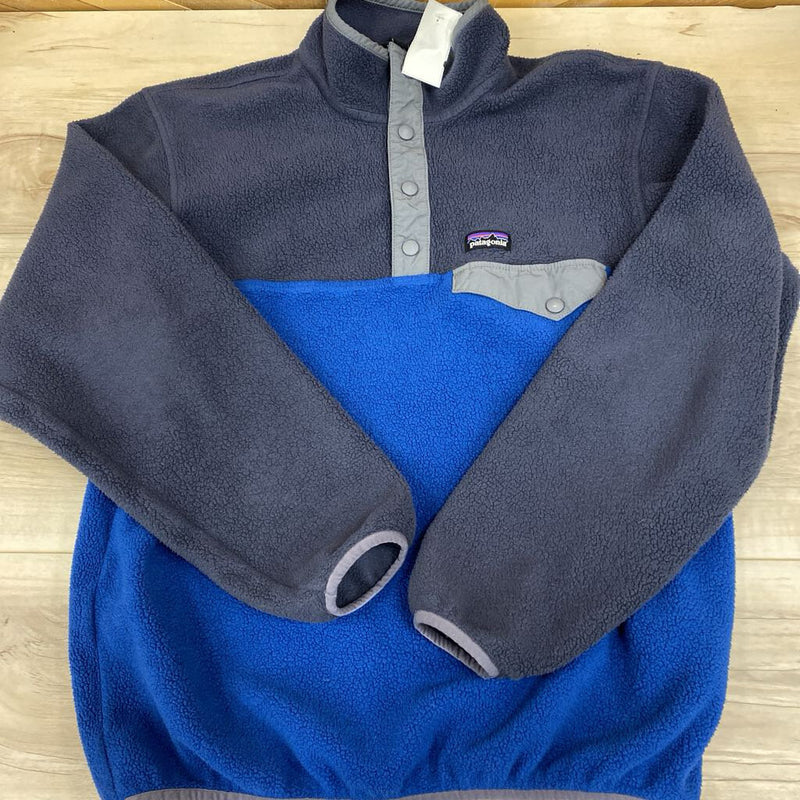Patagonia Synchilla Fleece Pullover: blue, gray-unisex-
