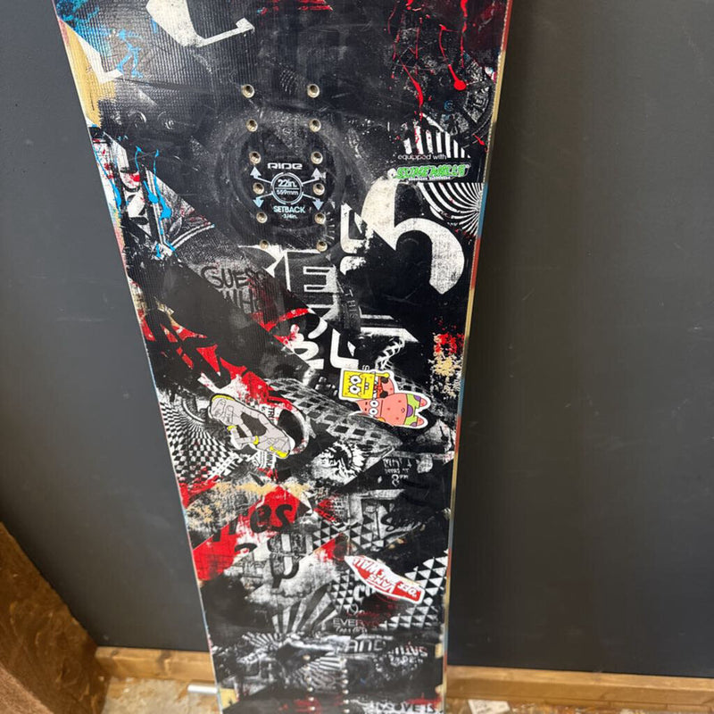 Ride - Manic Snowboard - MSRP $480: Black/Wood/Red/Blue--155cm