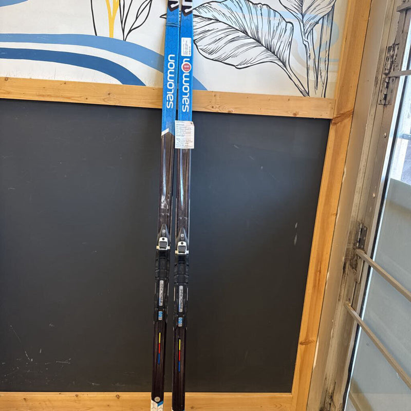 Salomon - S/Race Junior Classic XC Skis - Prolink (NNN) Bindings - MSRP $480: Black/Blue/White--165cm
