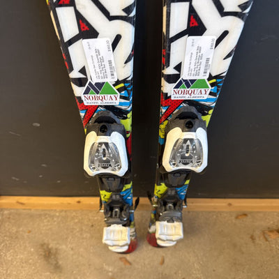 K2 - Indy Kid's Downhill Skis - Marker Grip Bindings- MSRP $320: Blue Red --100cm
