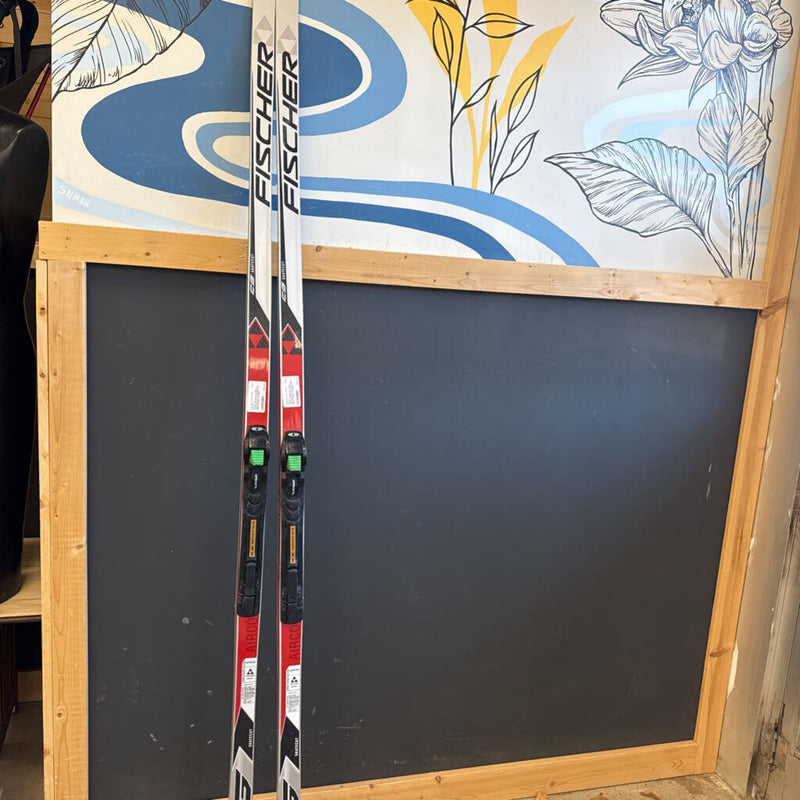Fischer- Skatecut XC Skis with SNS Profil Skate Bindings- MSRP Compare at $350+ : Grey Red --187 cm