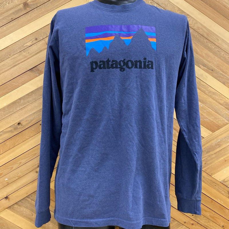Patagonia Mountain Graphic T-Shirt: navy blue-men-MD