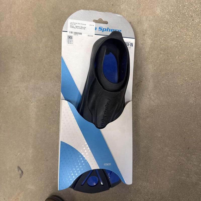 Aqua- Sphere Microfin Training Fins: black-unisex-XS