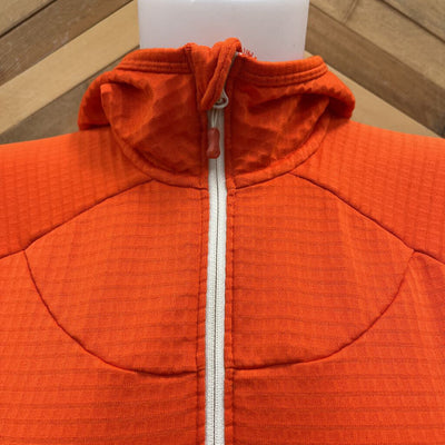 MEC - Women's Grid Fleece Hooded Zip Jacket - MSRP comp $139: Orange-women-MD
