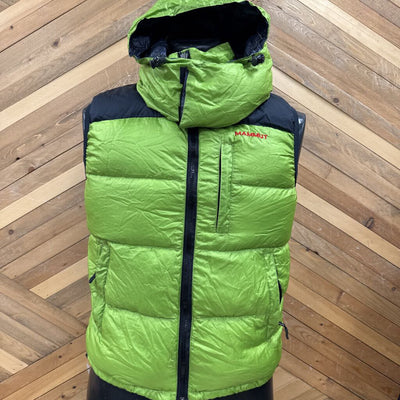 Mammut - Men's Down Vest w/ Removable Hood: Green/Black-men-SM