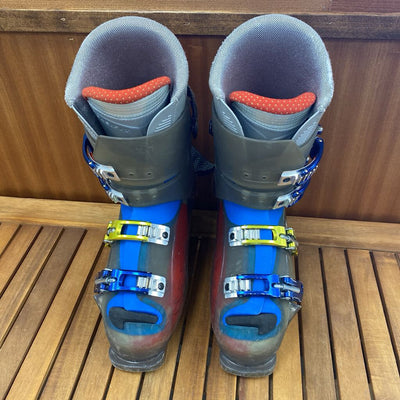 Salomon - Men's Crossmax 110 Downhill Ski Boots - MSRP $450: Clear/Red/Blue/Yellow-men-27/27.5