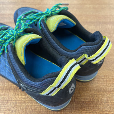 Salewa - Women's Mountain Trainer Pelle - MSRP comp $239: Blue/Black/Green/Yellow-women-W6.5