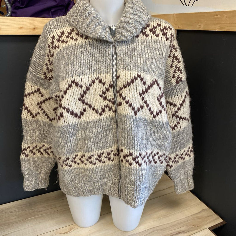 Acme - Knit Sweater - MSRP $: Grey/White/Brown-women-