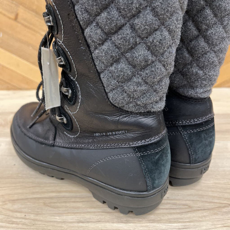 Helly Hansen - Winter Boots with Fur Trim- MSRP $180: black-women-8.5