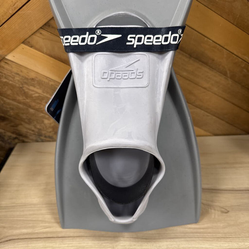 Speedo- Triaion Rubber Swim Fins: Grey-unisex-LG
