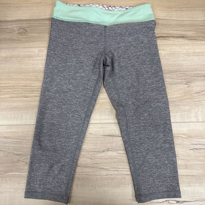 Ivviva - Children's Cropped Leggings: Grey/Teal-children-12Y