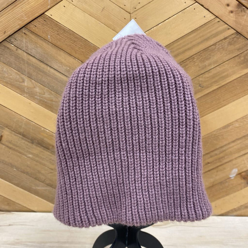 Pink Rib Knit Toque: Pink-unisex-