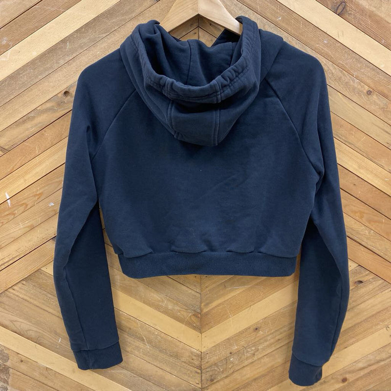 Adidas - Youth Cropped Hoodie - MSRP $55: Black-children-SM