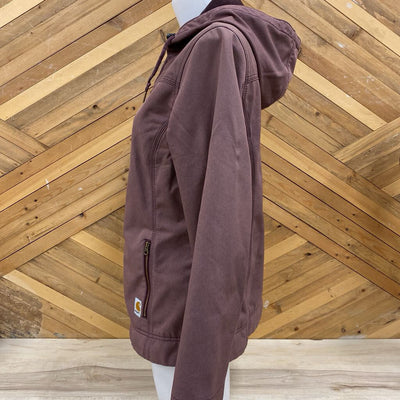 Carhartt - Women's Full-Zip Fleece-Lined Softshell Jacket - MSRP comp $150: Maroon-women-MD