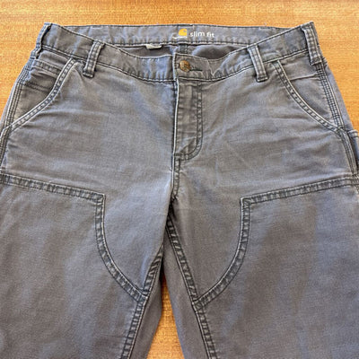 Carhartt - Women's Slim-Fit Crawford Double-Front Pants - MSRP comp $110: Grey-women-10/Slim fit