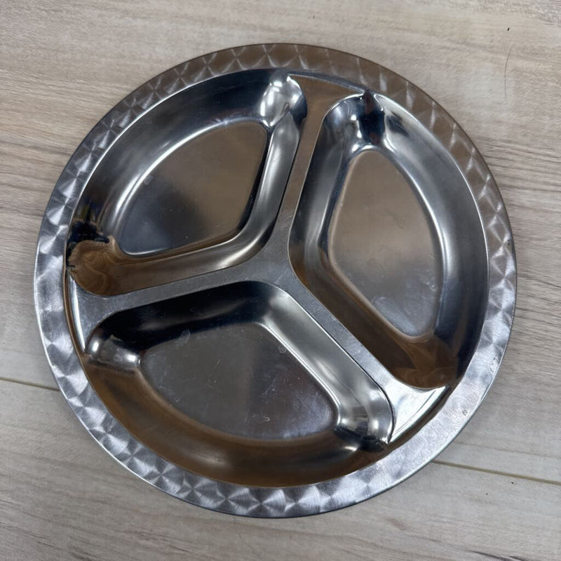 Metal camping plate: Silver --