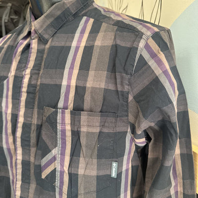 Columbia - Men's Button Down - MSRP $100: Black/Purple-men-MD
