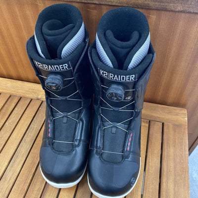 K2 - Men's Raider BOA Snowboard Boots - MSRP $300: Black/White/Red-men-M13
