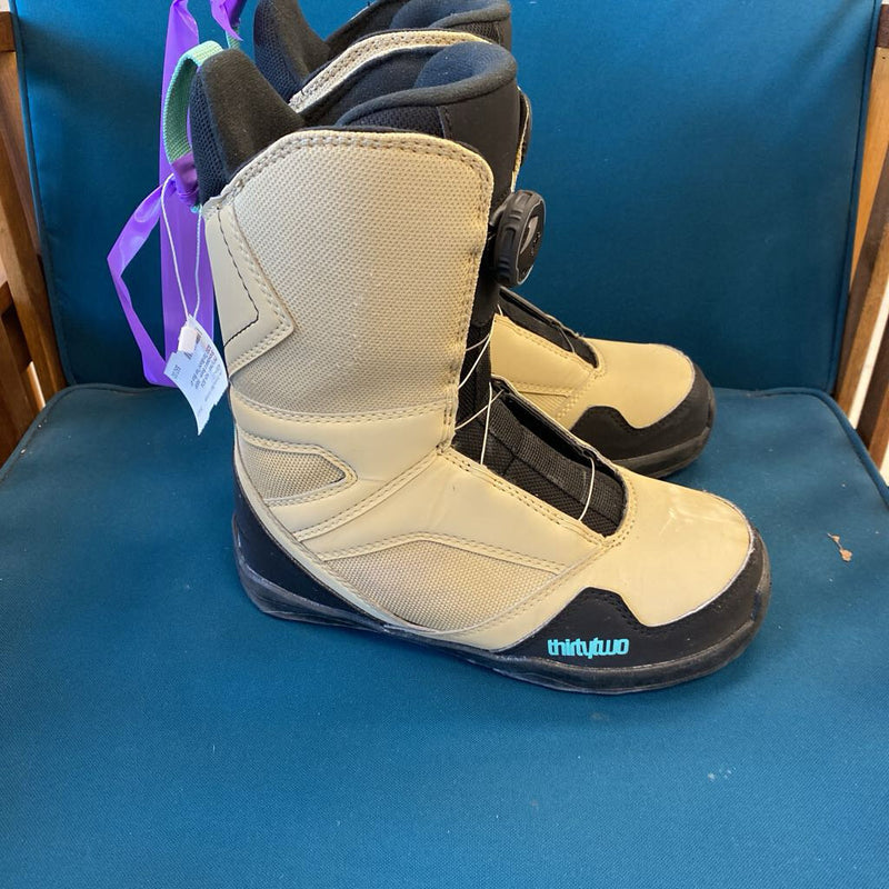 thirtytwo - Kids BOA Snowboard Boots - MSRP $200: Tan/Black/Teal Blue-children-4Y