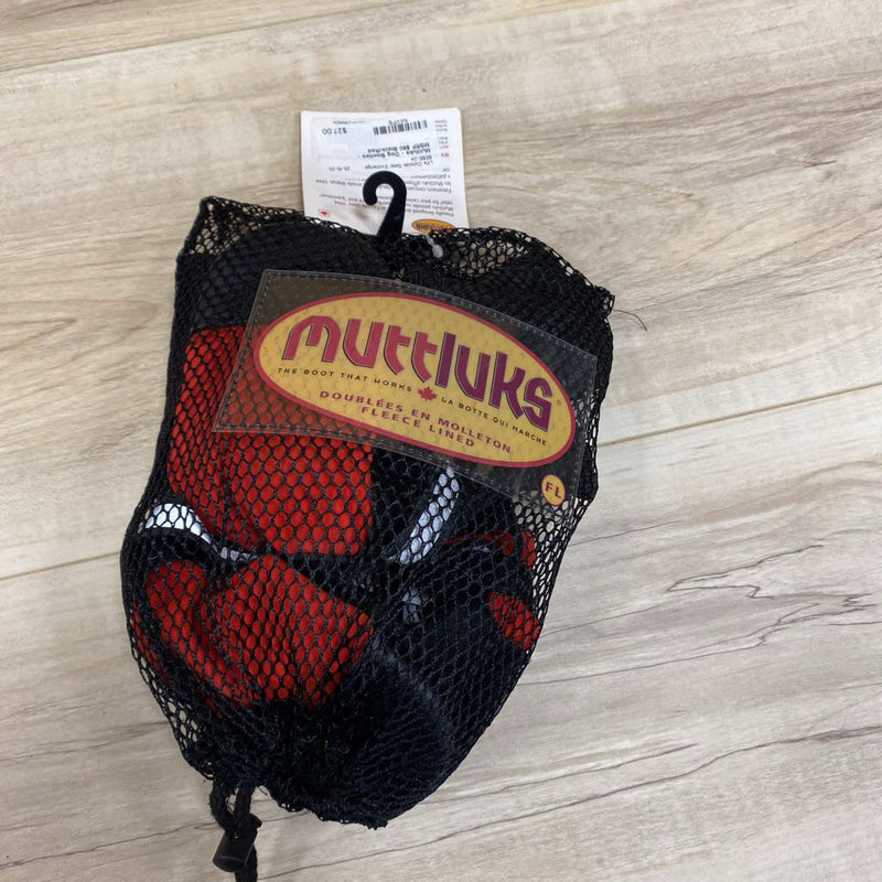Muttluks - Dog Booties - MSRP $60: Black/Red--LG