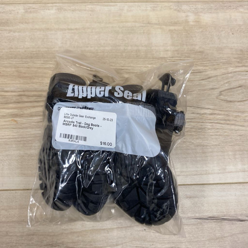 Arcadia Trail - Dog Boots - MSRP $40: Black/Grey--