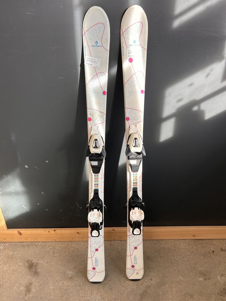 Technopro- Kids Xr Dream Dream Skis 120cm: White/Pink-women-120cm