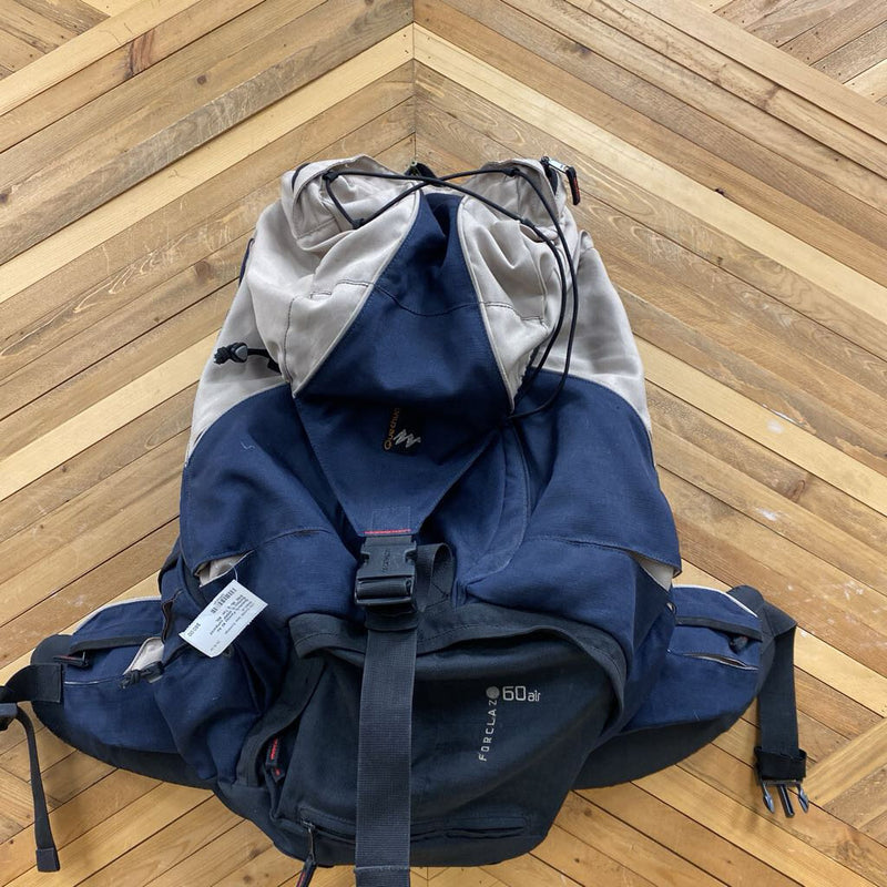 Quechua- Forclaz 60 Air Backpack- MSRP compared $150 : Navy Tan --60L