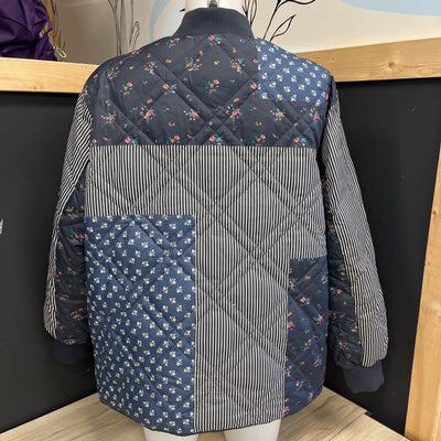 Women's Reversible Full-Zip Puffer Jacket: Blue/Pink/White-women-LG