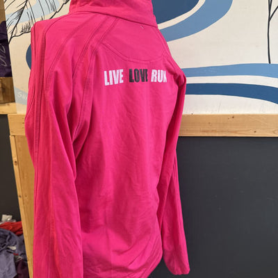 Run like a Girl - Women's Zip Longsleeve : Pink-women-LG