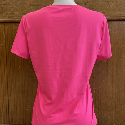 Adidas - Women's V-Neck Climalite T-Shirt: Pink-women-MD