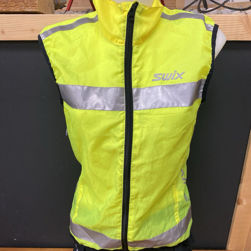 Swix - Hi-vis Vest - MSRP $69: Yellow/grey-unisex-2XS