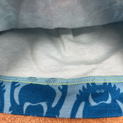 Vossatassar - Kids' Merino-Blend Toque: Blue/Neon Green-children-O/S
