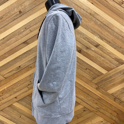 Oakley - Men's Zip Up Hoodie Sweater - MSRP $85: Grey/Orange/White-men-LG