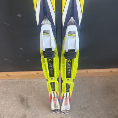 Salomon - Kids Team Racing Classic XC Skis - (NNN) Bindings: Yellow Blue Red --111cm